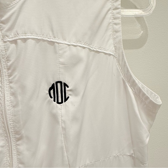 Adidas MOC Golf Bermuda White Sleeveless Zip-Up Vest Size Medium - Picture 4 of 8